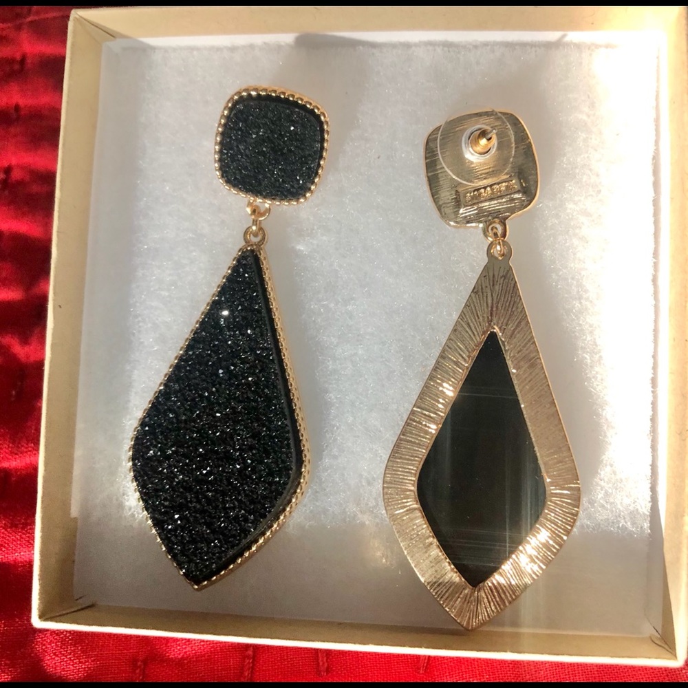 Druzy Stone Drop Earrings - Picture 5 of 5